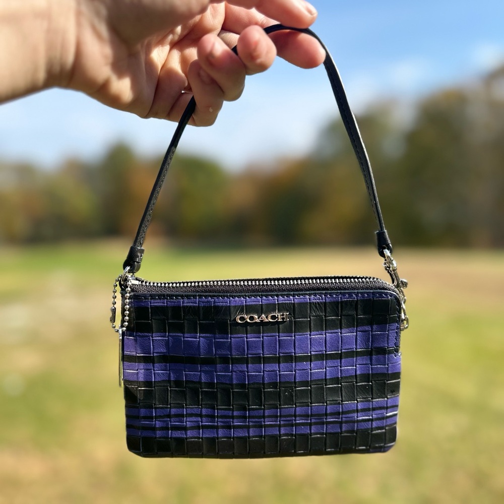 Coach Black & Blue Wristlet